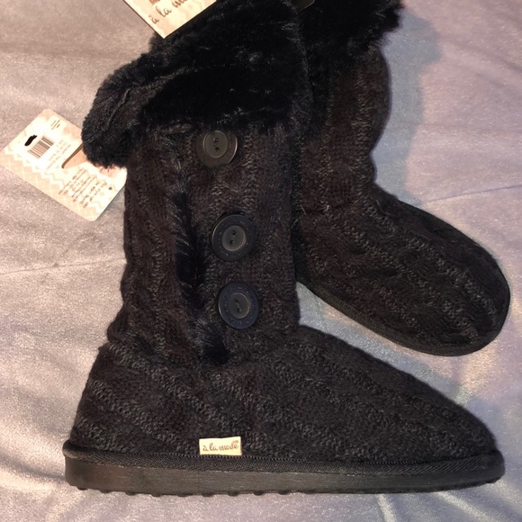 Muk Luks Shoes - [mukaluks] cable knit sweater boots